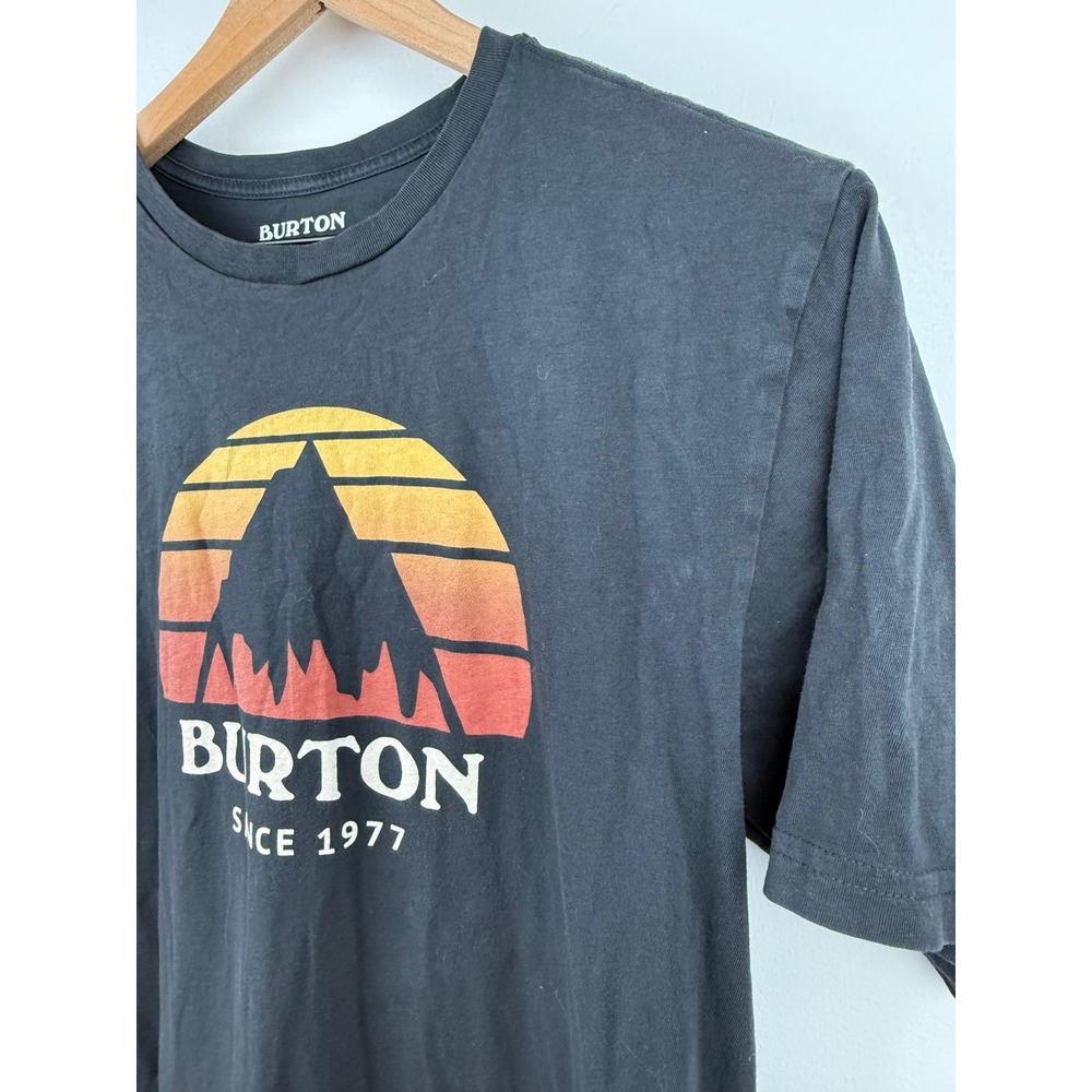 Burton Since 1977 Graphic T Shirt Mens Small Black Organic Cotton Ski Snowboard - Picture 2 of 6